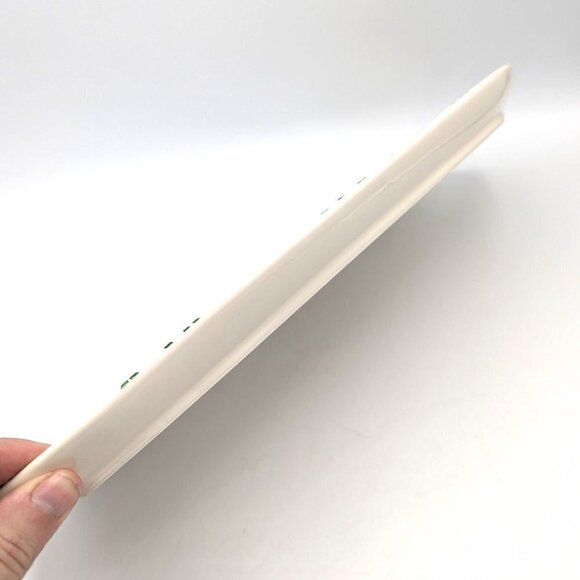 Mary & Martha Holy Bible Porcelain Serving Tray Eucalyptus Leaf 16x8 Platter EXC - Picture 5 of 7